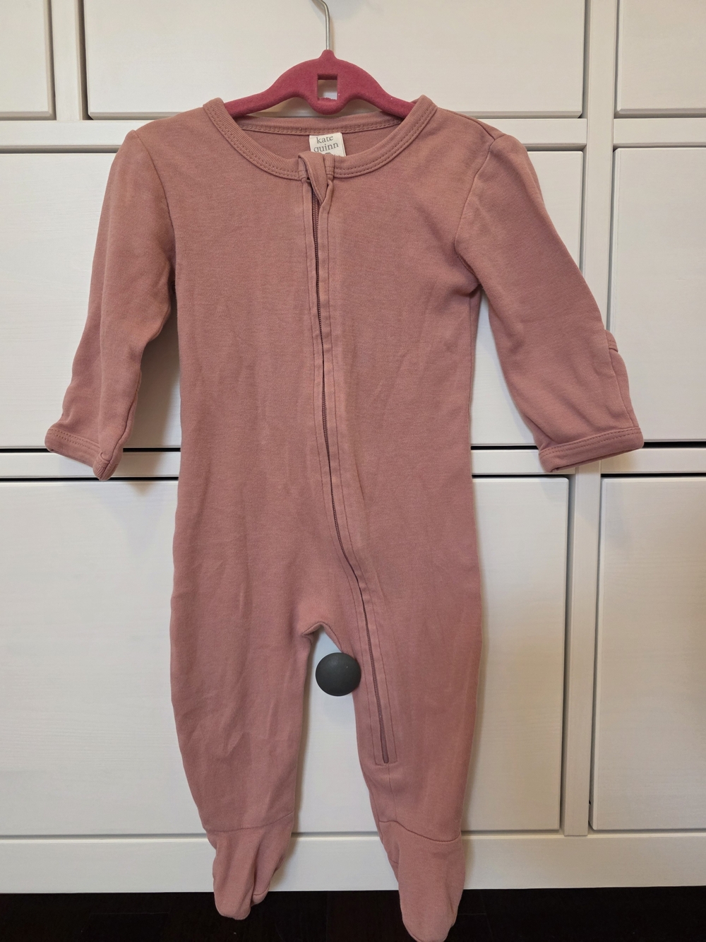 kate quinn Dusty Rose Footed One-Piece 100% Organic Cotto